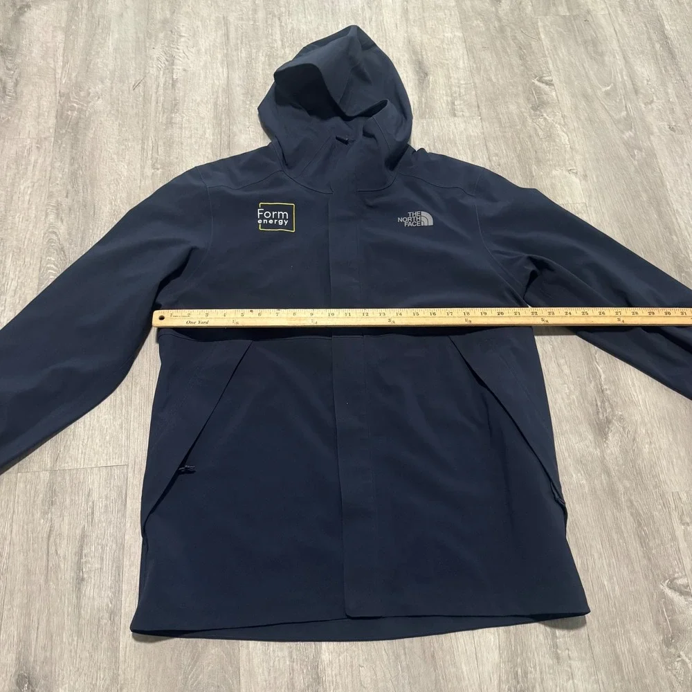 The North Face Apex Flex DryVent Jacket Mens Large Navy Blue Hooded Shell Coat